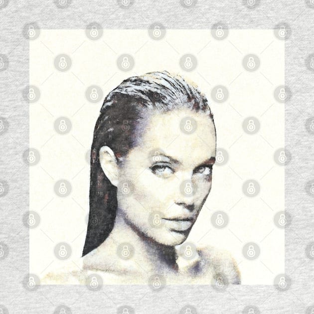 Portrait of Angelina Jolie by happyantsstudio